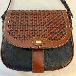 Vintage 90s Bally Woven Leather Crossbody Bag Classic Quiet Luxury Old Money